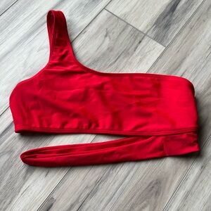 red bikini top